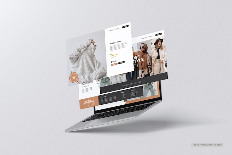 PSD mockup voor laptopscherm