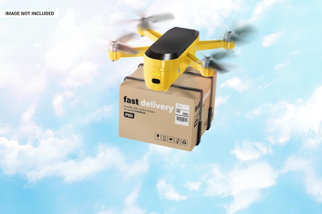 PSD mockup voor levering via drone