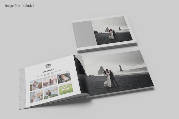 PSD mockup voor liggend boekalbum