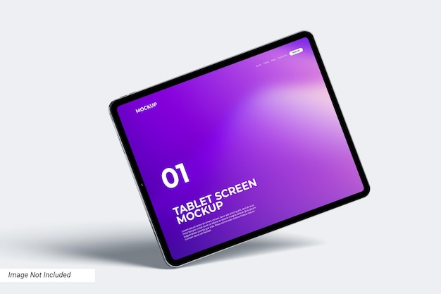 Mockup voor liggend tabletscherm