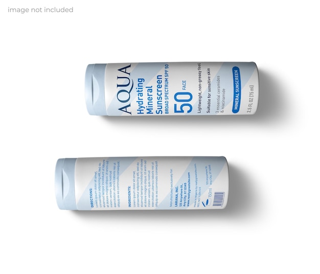 Mockup voor lotion en shampoofles