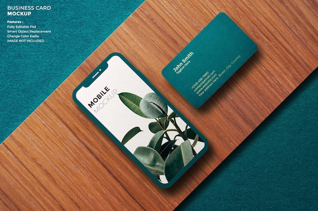 Mockup voor luxe mobiele en visitekaartjes