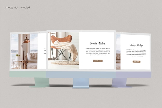 Mockup voor meerdere apparaten responsieve websitescherm