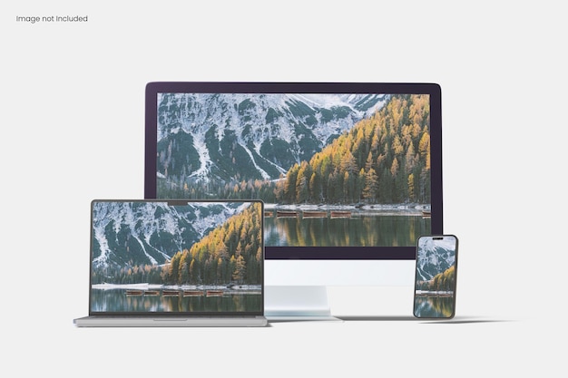 PSD mockup voor meerdere apparaten