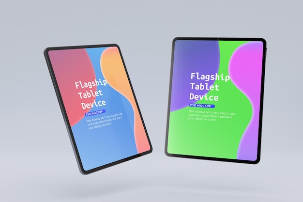 PSD mockup voor meerdere tablets