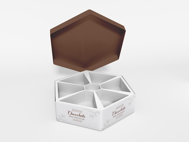 Mockup voor metalen chocoladeblikverpakking