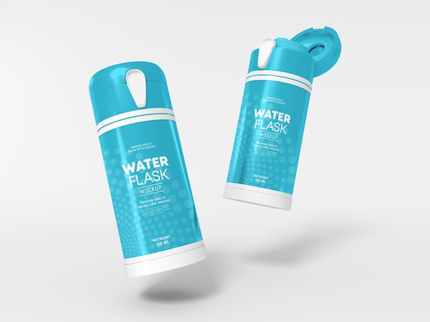 Mockup voor metalen waterfles