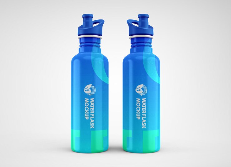 Mockup voor metalen waterfles