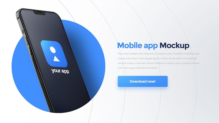 PSD mockup voor mobiele apps