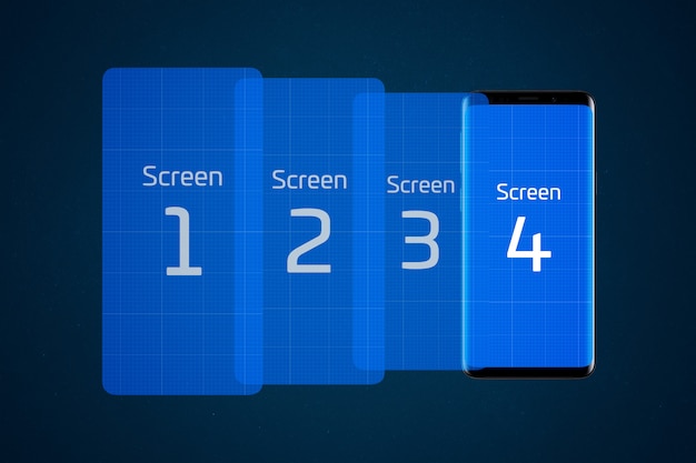 PSD mockup voor mobiele schermen