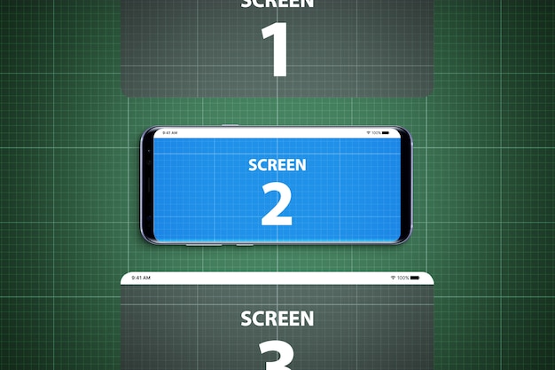 PSD mockup voor mobiele schermen