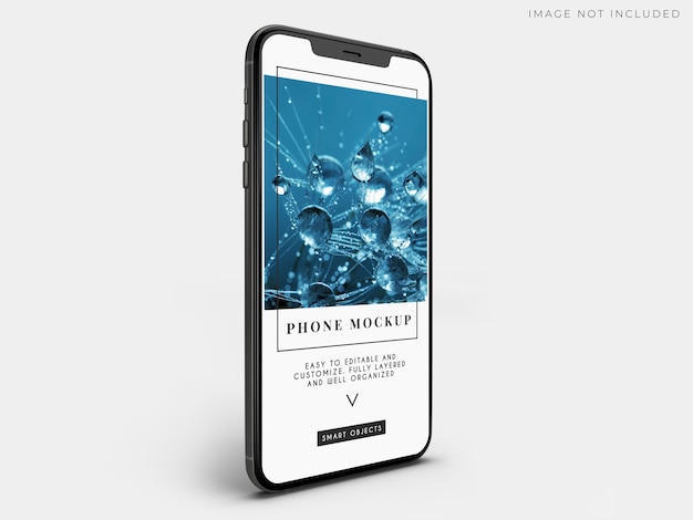 Mockup voor mobiele smartphones voor wereldwijde merkidentiteit