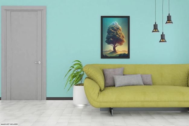 Mockup voor muur en frame