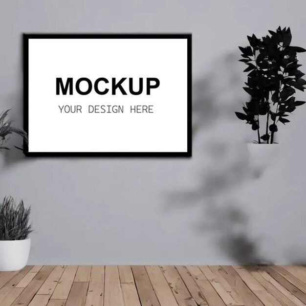 mockup voor muurkunst voor fotolijst en muurkunst