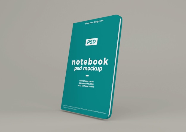 Mockup voor notebook-omslag