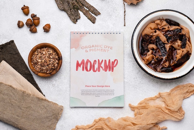 Mockup voor organische kleurstoffen en pigmenten