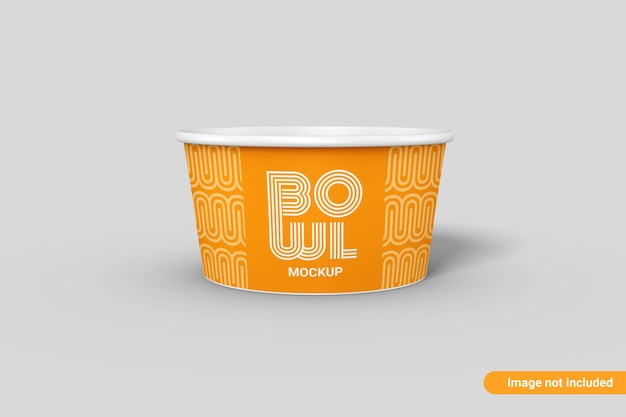 Mockup voor papieren kom