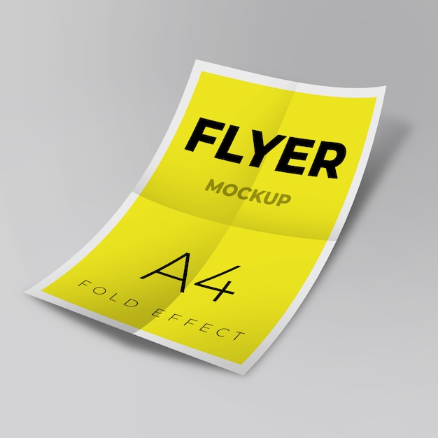 Mockup voor papieren vouw flyer