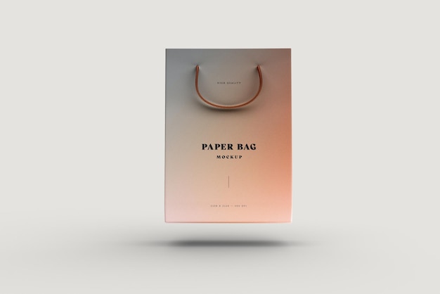 Mockup voor papieren zakken met bewerkbare achtergrond