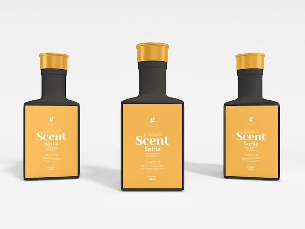 Mockup voor parfumgeurflesjes