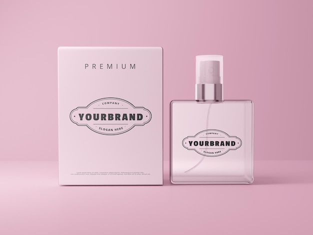 Mockup voor parfumverpakking