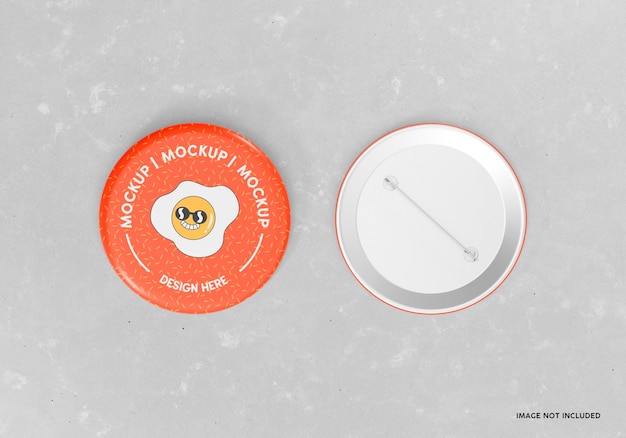 PSD mockup voor pin-badge