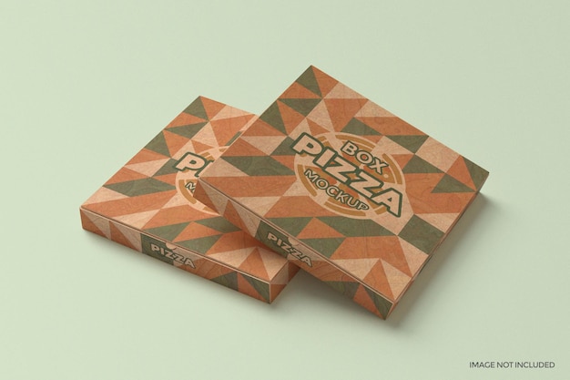 Mockup voor pizzadoosverpakking