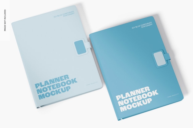 PSD mockup voor planner-notitieboekjes