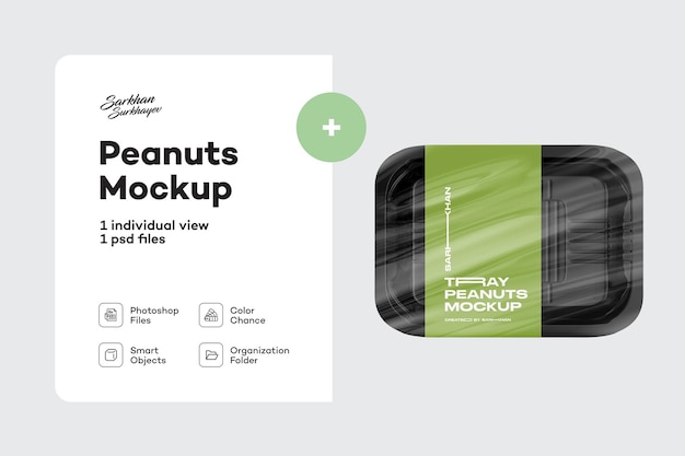 PSD mockup voor plastic bakjes