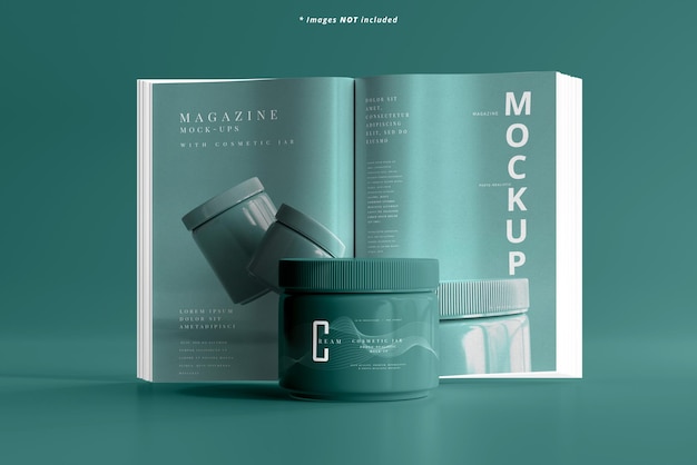 Mockup voor plastic cosmetische pot