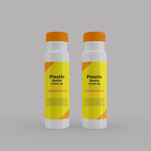 Mockup voor plastic flessen