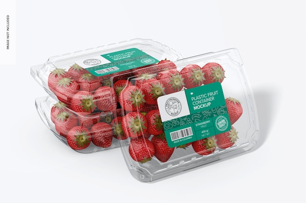 Mockup voor plastic fruitcontainers