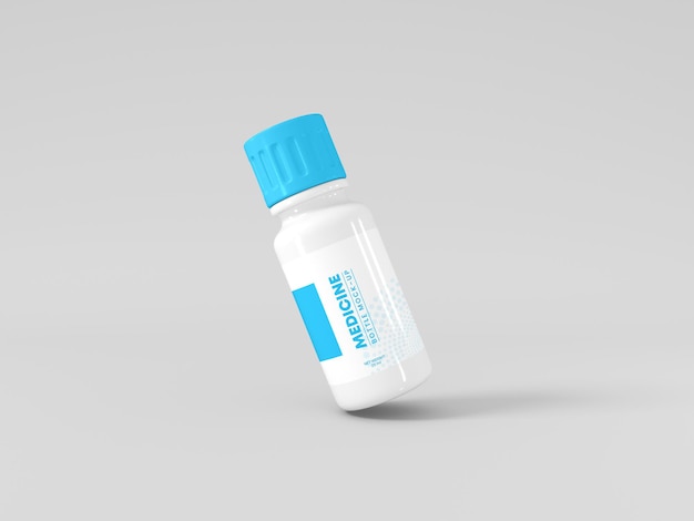 Mockup voor plastic medicijnfles