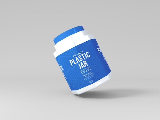 Mockup voor plastic potverpakking