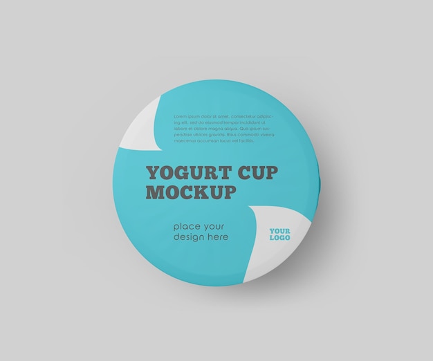 Mockup voor plastic yoghurtbekers