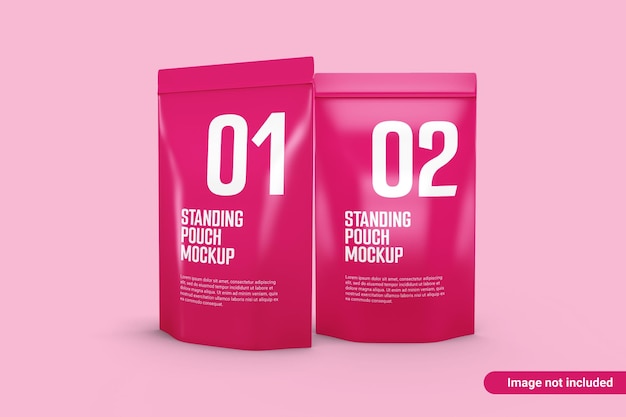 Mockup voor plastic zakjes Productverpakking