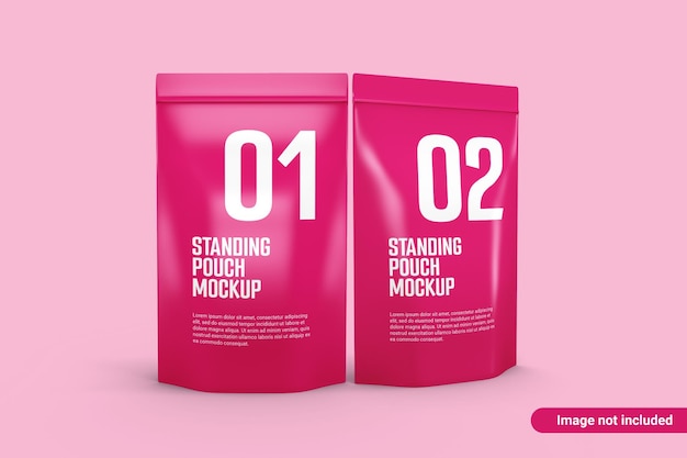 Mockup voor plastic zakjes Productverpakking