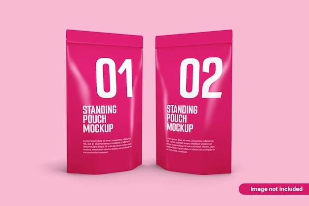 Mockup voor plastic zakjes Productverpakking