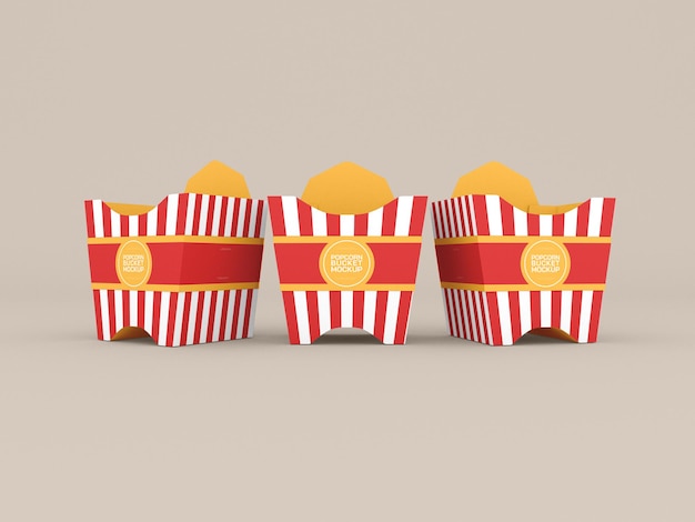 PSD mockup voor popcorndozen