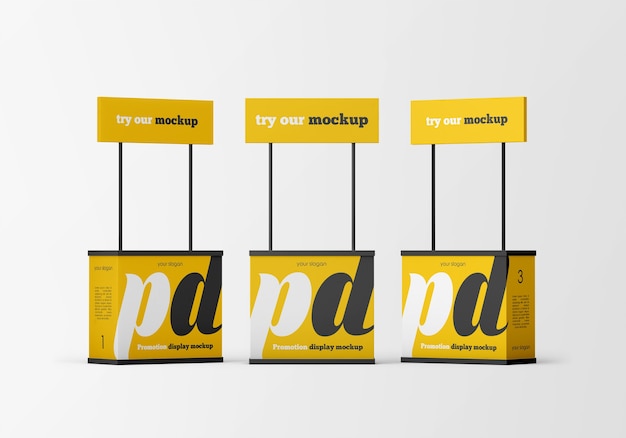 PSD mockup voor promotiedisplay