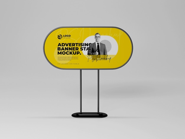 Mockup voor promotionele buitenstandaard