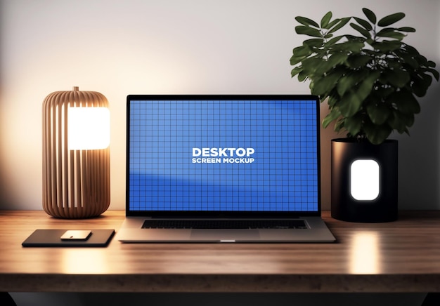 Mockup voor psd-laptopscherm