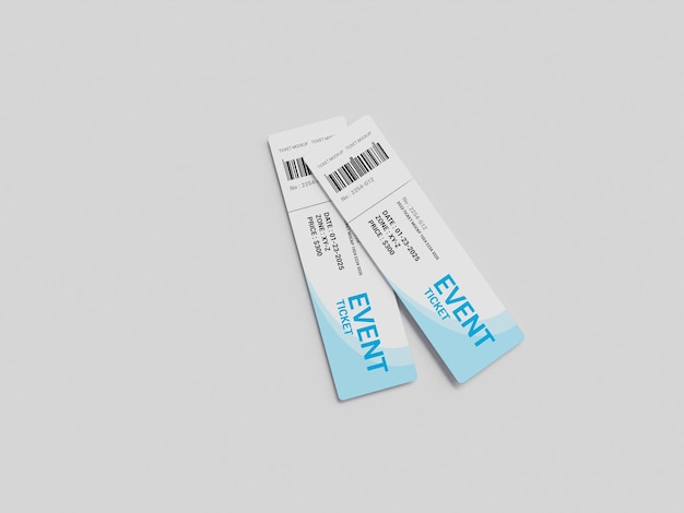 PSD mockup voor psd-tickets