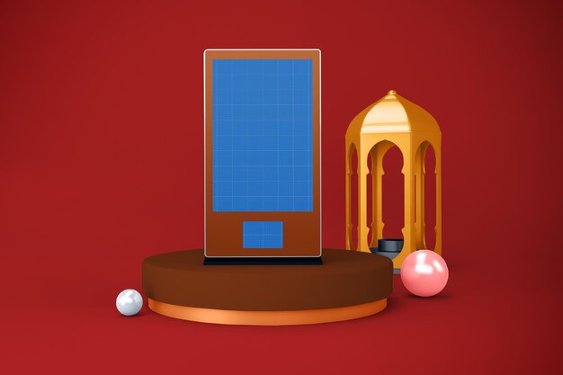 Mockup voor ramadan-borden