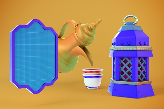 Mockup voor ramadan-koffie