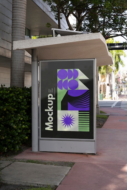 Mockup voor reclame voor buiten in miami