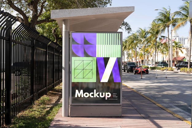 Mockup voor reclame voor buiten in Miami