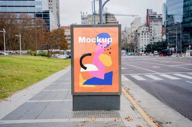 Mockup voor reclame voor buitenweergave