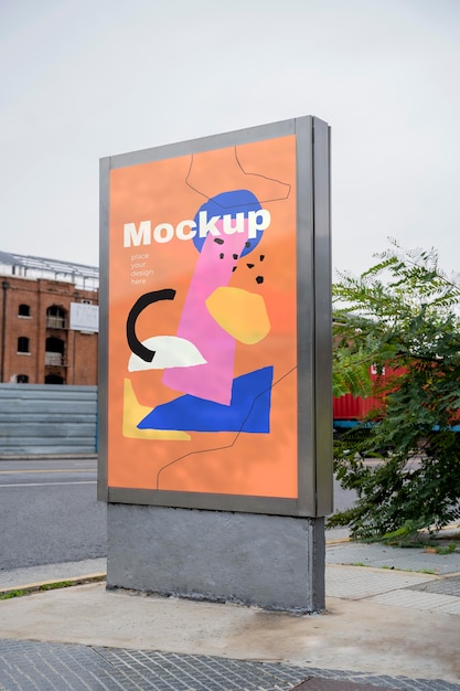 Mockup voor reclame voor buitenweergave