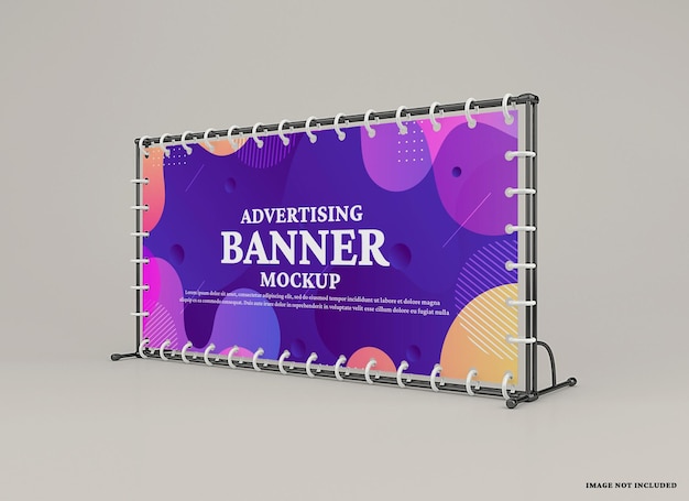 Mockup voor reclamemuurbanner